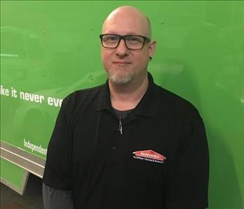 Production Manager, Photo, SERVPRO green truck