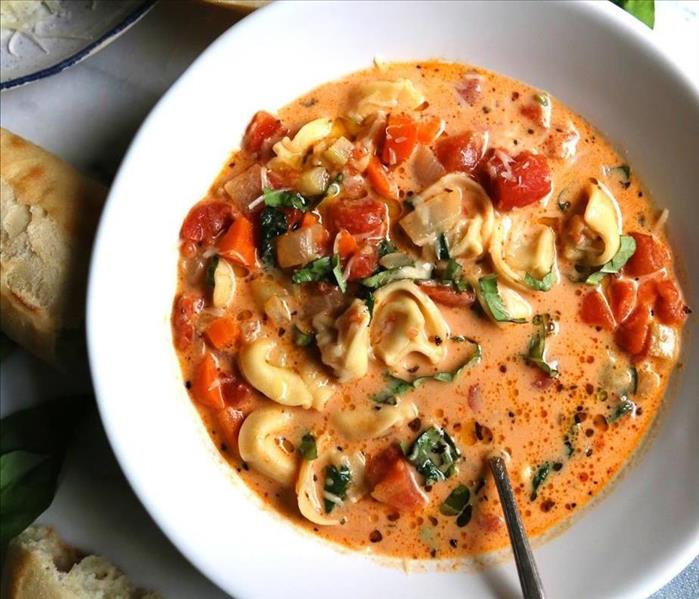 tortellini,sausage,tomatoes,spinach,
