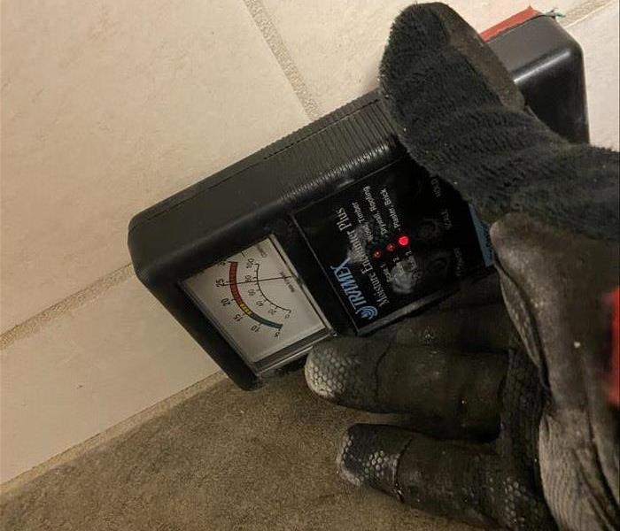 Gloves, wall, floor, moisture detector