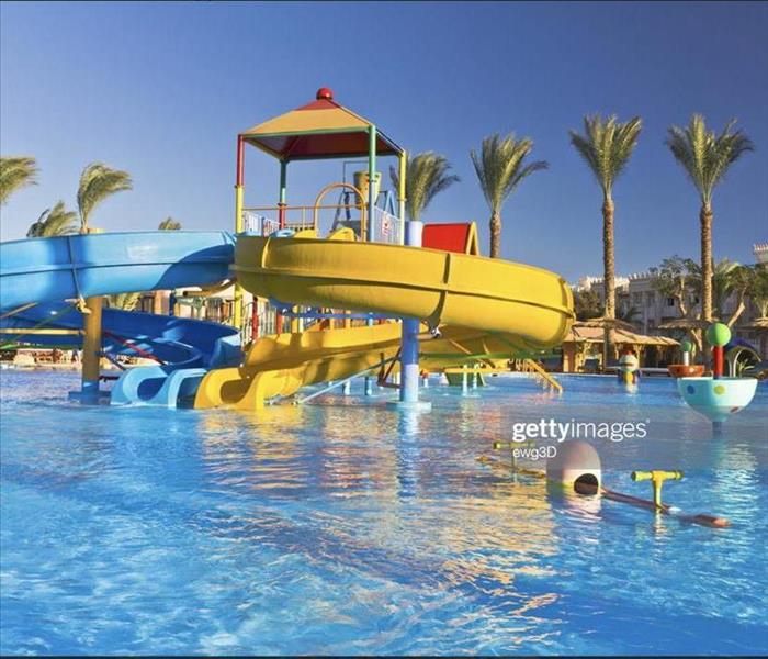 Water park, slides, 